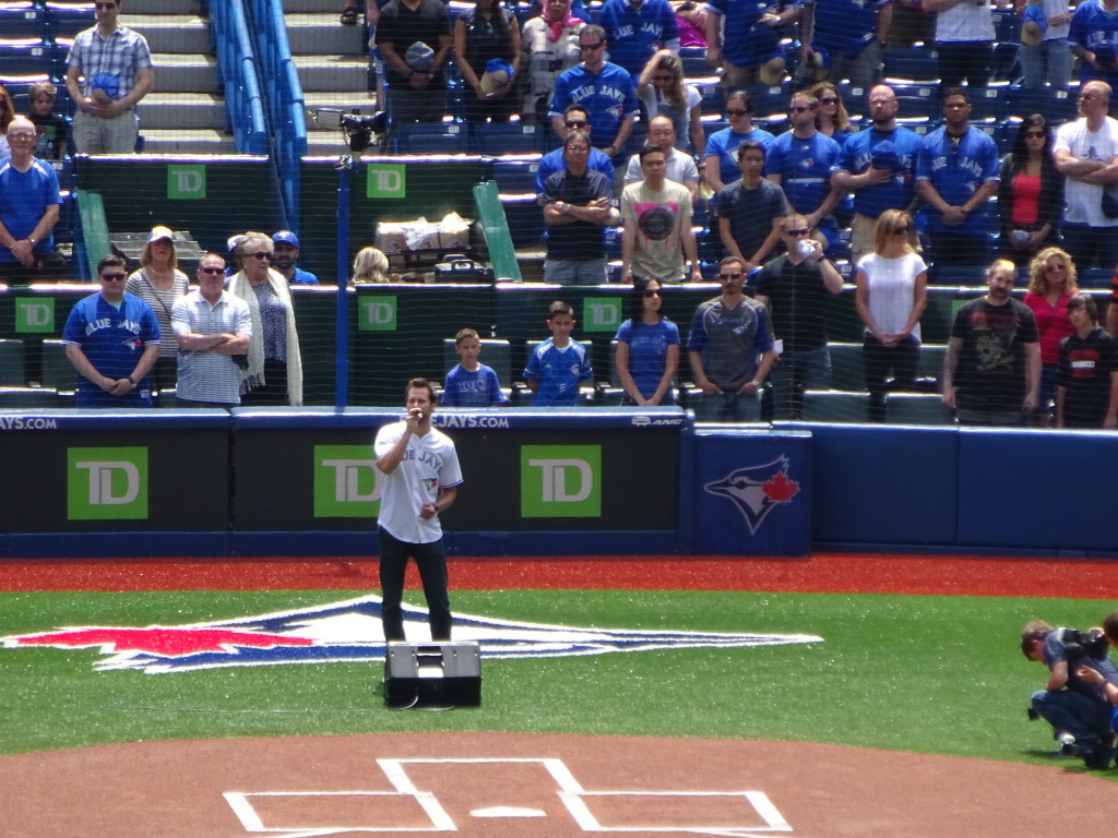 Chad Brownlee Performs the National Anthems @ Rogers Center - May 24, 2015