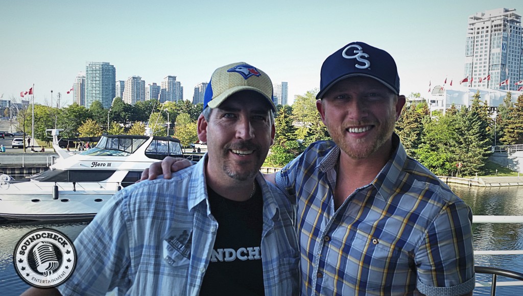Cole Swindell with Sound Check's Corey Kelly 