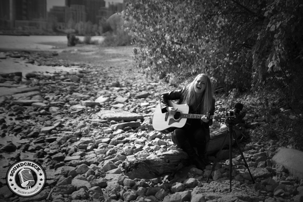 Jessica Mitchell performs for the Mason Jar Sessions on the shores of Lake Ontario