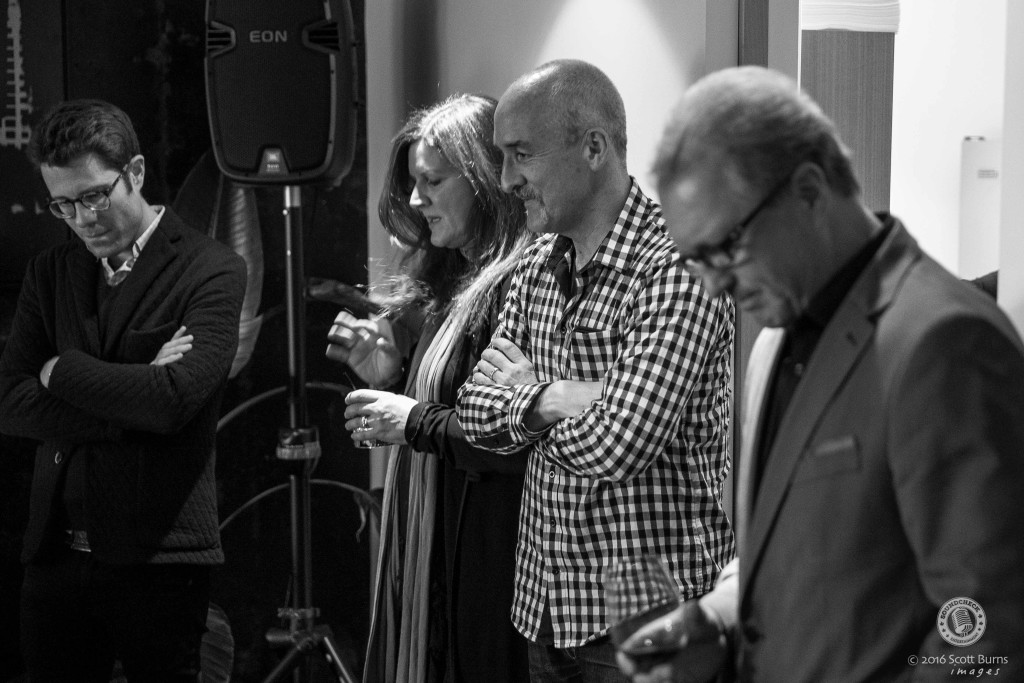 Guests listen to Tebey - Lightweight during the Listening Party - Photo: Scott Burns 