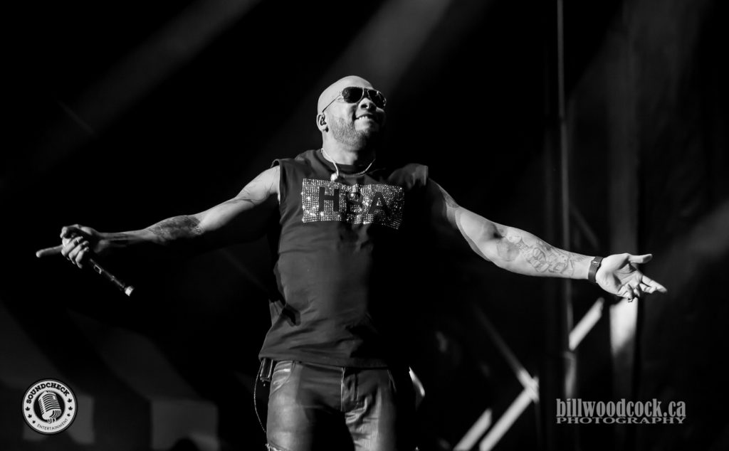 Flo Rida performs at Rock The Park in London. Photo: Bill Woodcock