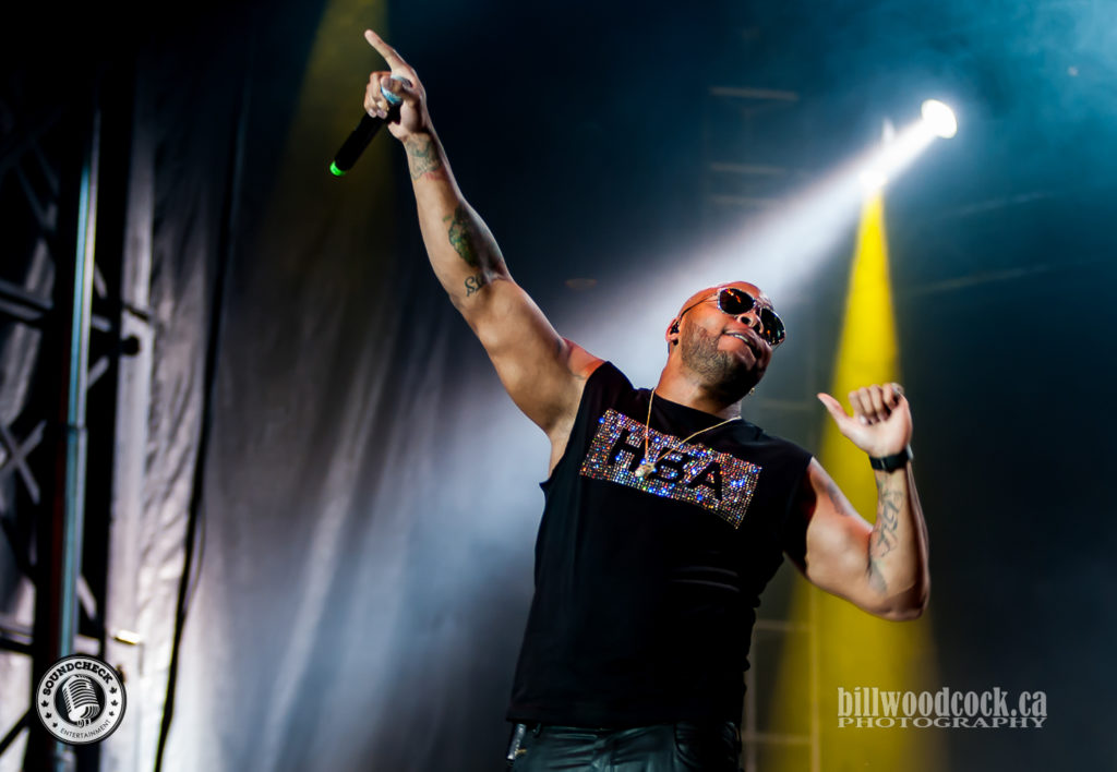 Flo Rida performs at Rock The Park in London. Photo: Bill Woodcock