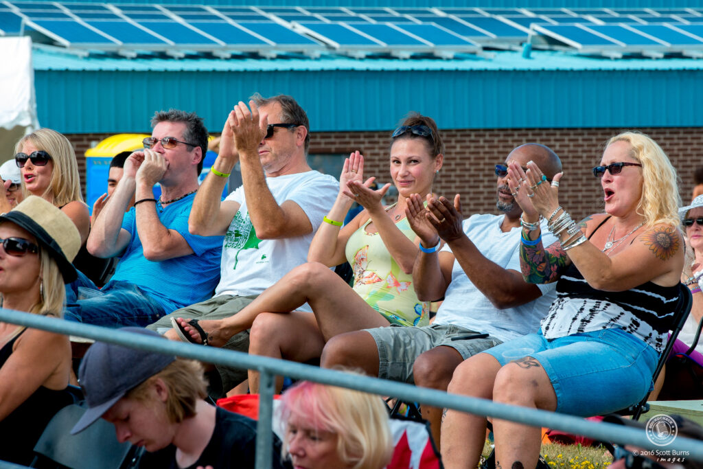 Fans loving the music at Newmarket Jazz+ Fest. Photo: Scott Burns