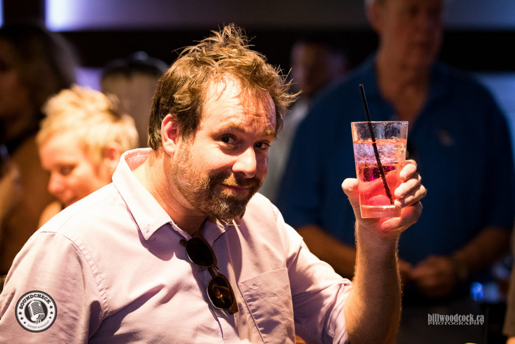 Singer / Songwriter Phil Barton enjoying a beverage during the ORR CCMA party in London - Photo: Bill Woodcock