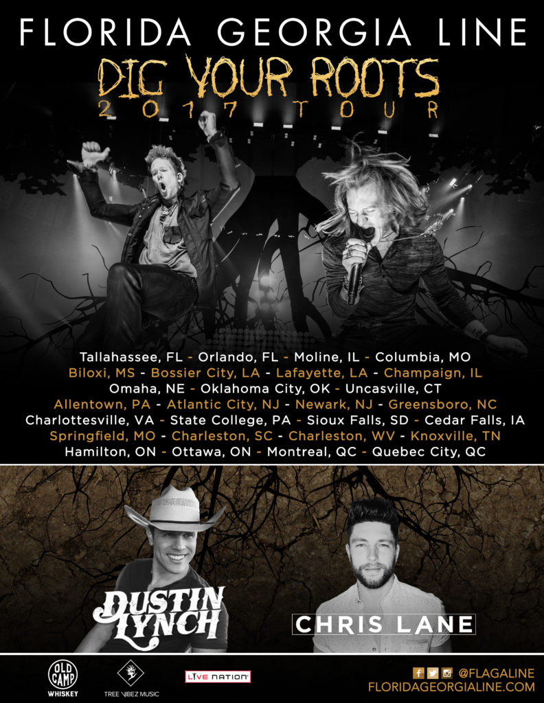 Florida Georgia Line Dig Your Roots Tour Poster