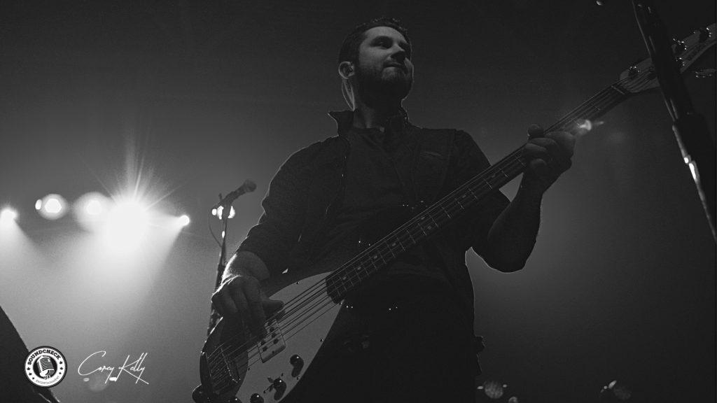 Meghan Patrick's bassist peforms at General Motors Centre in Oshawa on the Me And My Kind Tour - Photo: Corey Kelly