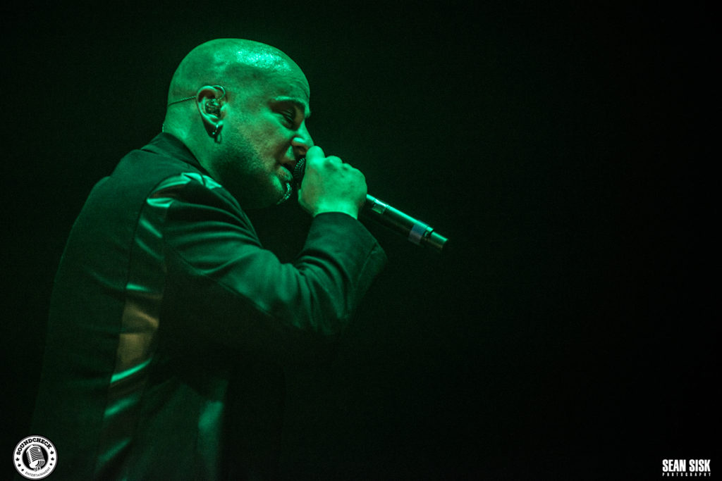 David Draiman of Disturbed performs at TD Place in Ottawa photo by Sean Sisk