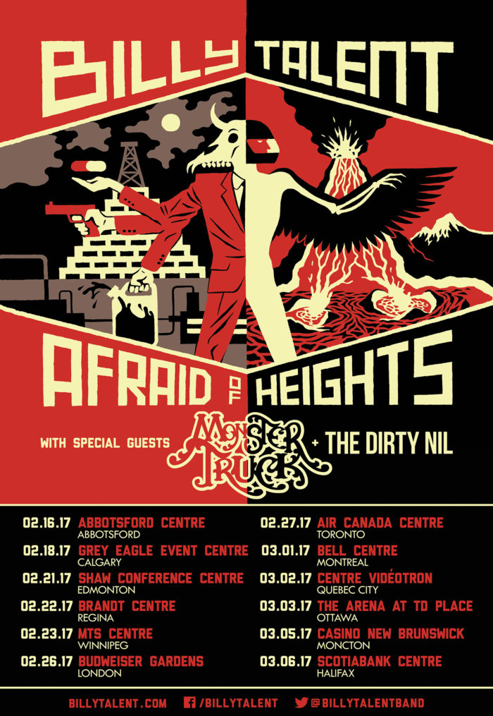 Billy Talent Afraid of Heights Tour