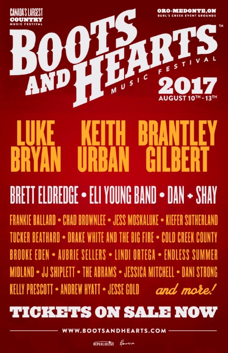 Boots and Hearts 2017 lineup