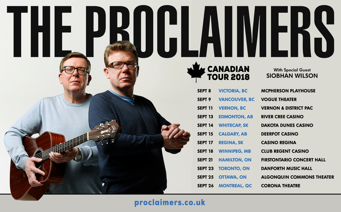 proclaimers tour canada