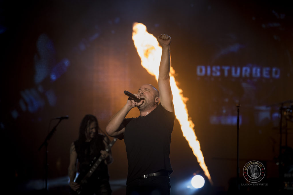 Disturbed performing at Place Bell in Montreal