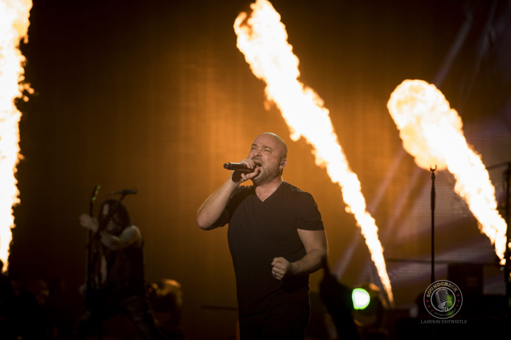 Disturbed performing at Place Bell in Montreal