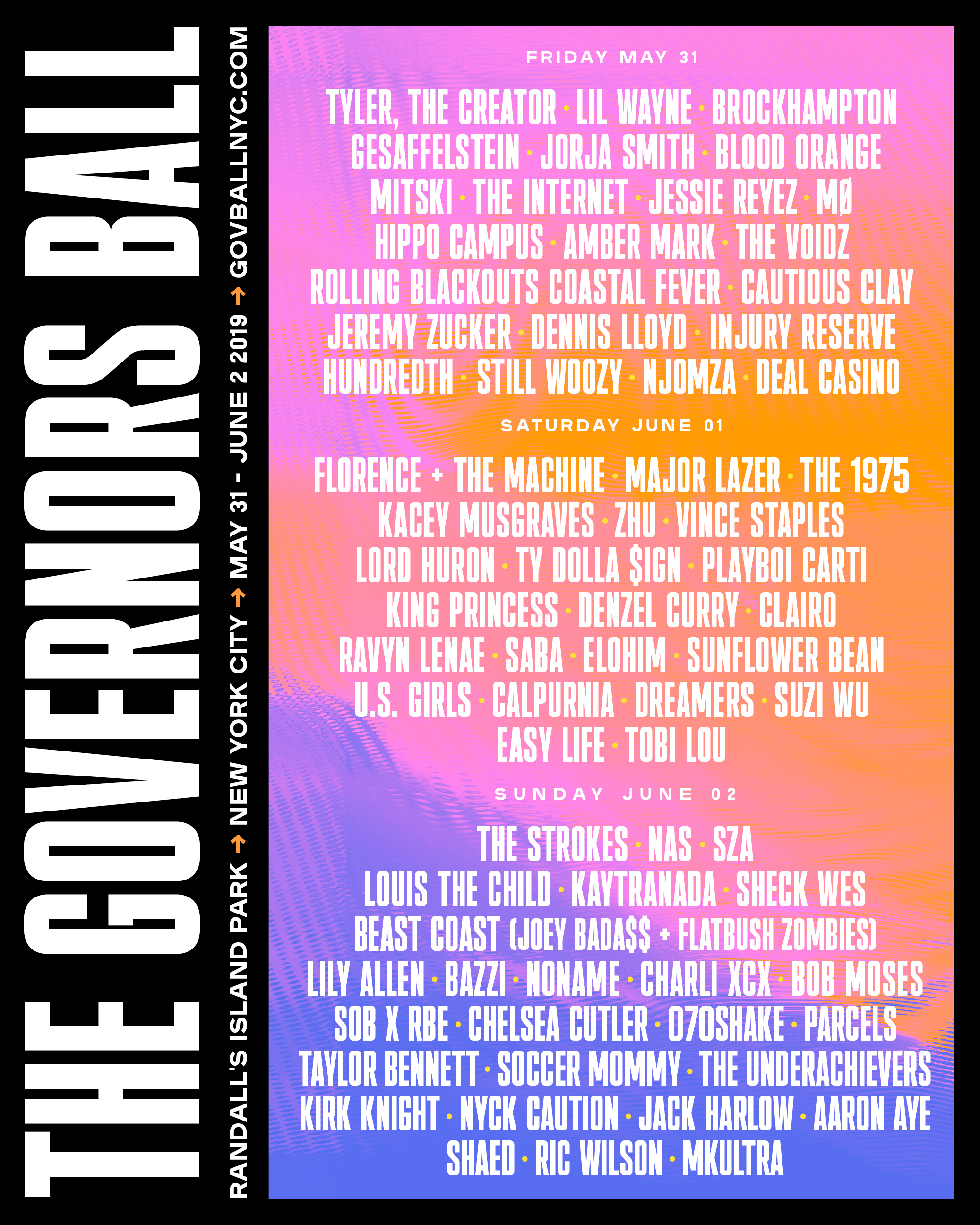Governors Ball Music Festival Lineup 2019
